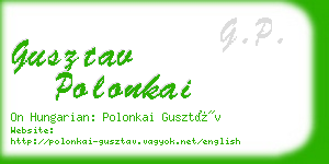 gusztav polonkai business card